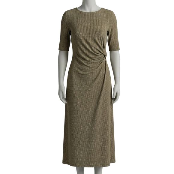 Banana Republic Dresses & Skirts - Banana Republic Midi Dress Women XS Green Pink White 3/4 Sleeve Career Feminine